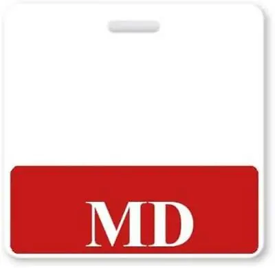 MD Badge Buddy - Horizontal - Hospital ID Card Buddies For Medical Doctors • $6.59