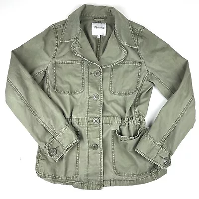 MADEWELL Field Jacket Women's Sz Medium Army Green Fatigue Button Up • $24.95