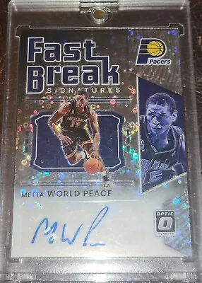 DEAL Metta World Peace 2021/22 Optic Fast Break Signatures Auto Autograph Pacers • $9.99