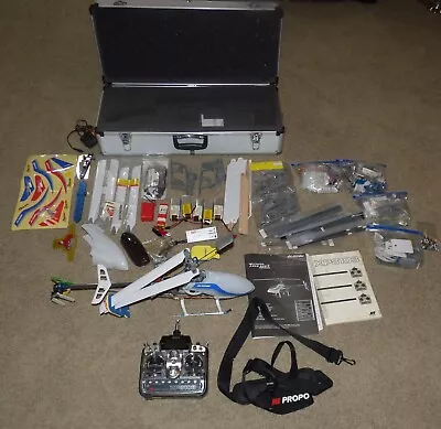 ALIGN TREX 450 Helicopter XP8103 Controller Case & Tons Of Spare Parts • $327