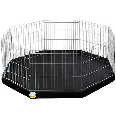 Me & My Pets Medium Folding Playpen Cage & Floor Mat Dog/Puppy/Rabbit Garden Run • £29.99