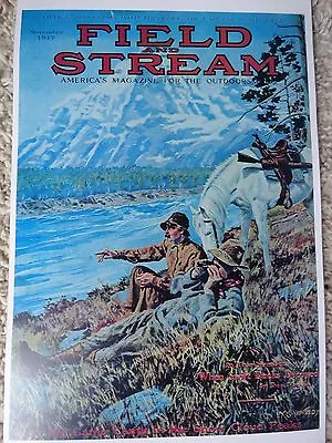 Field And Stream Magazine Cover Poster November 1917 Artist Watson • $7.50