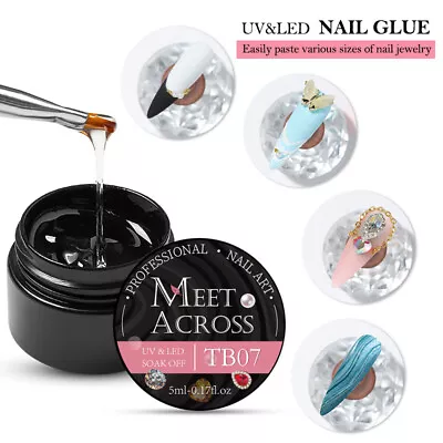 Nail Art Rhinestones DIY Gel Glue UV Adhesives Sticky Crystal Diamond Decor 5ml • $2.19