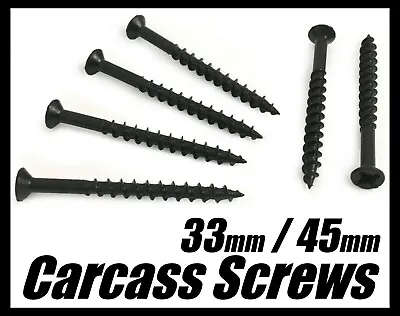 33mm & 45mm Coarse Professional Carcass Wood Screws MDF Chipboard Furniture Pozi • £4.96