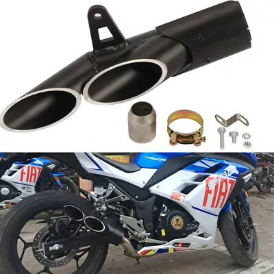 Universal 51mm Motorcycle Exhaust Muffler Pipe For Yamaha YZF-R6 Suzuki • $42.75