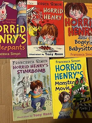 Horrid Henry Colour Early Reader 5 Book Collection Used • £6.99