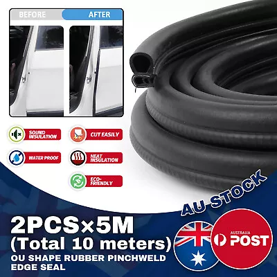 2x 5Meter Pinchweld Pinch Weld Rubber Seal Toolbox Car Van Boot Seal Door Seal • $61.89