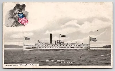 Arthur Livingston Steamer Vermont On Lake Champlain NY 1905 Postcard W26 • $19.95