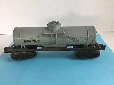 Lionel Lines Vintage O Gauge Single Dome 6035 Sunoco Tank Car Train Car • $10