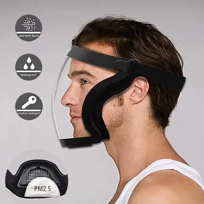 Anti-fog Shield Safety Full Face Super Protective Head Cover Transparent Mask US • $5.99