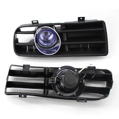 Front Bumper Grill Blue Fog Light Lamp Grille For VW Golf GTi / TDI MK4 97-03 • $47.94