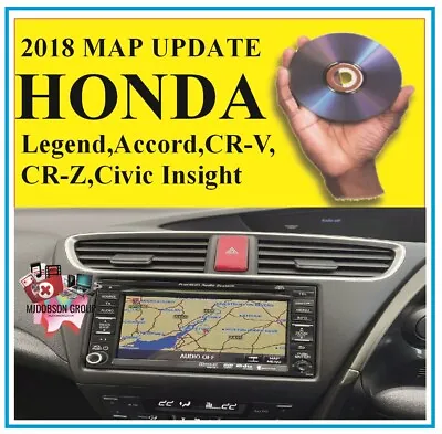 Honda Sat Nav Update AccordLegendCR-VCivicCivic (IMA)CR-ZInsight DVD • £26.12