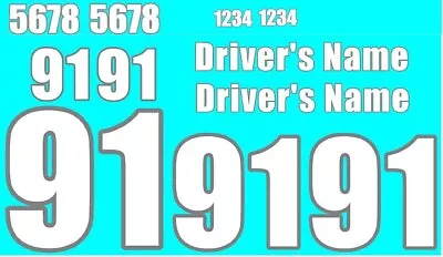 SCCA Package With Weight / Class Numbers 2 Color Custom Race Car Numbers Package • $61.99