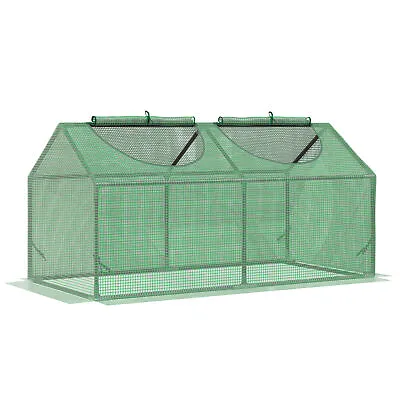 £18.99 • Buy Outsunny Mini Greenhouse Small Plant Grow House W/ PE Cover Windows For Outdoor