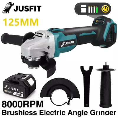 18V 125mm Electric Cordless Brushless Angle Grinder Bare Tool For Makita Battery • £26.48