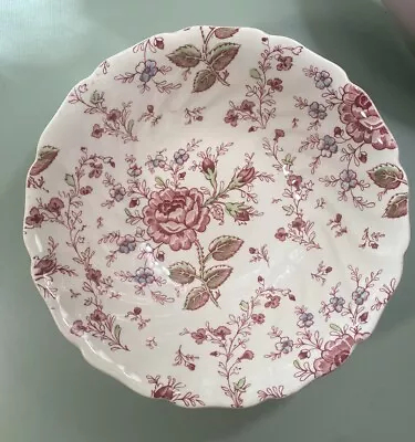 Johnson Bros Rose Chintz Pink 8  Vegetable Serving Bowl~made In England • $30