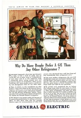 1941 GE General Electric Refrigerator Family Picnic Prep Vintage Print Ad  • $8.95