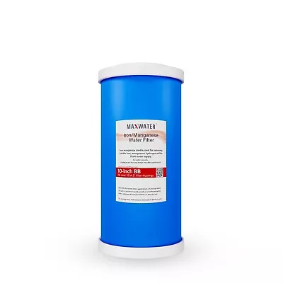 Max Water Whole House Iron Manganese Water Filter For 10 X4.5  Big Blue Systems • $70