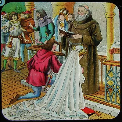 £15 • Buy Glass Magic Lantern Slide ROBIN HOOD NO6 C1890 VICTORIAN DRAWING