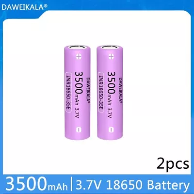 NEW Daweikala 3.7v 3500mAh I18 650 18050 Batteries Flat Top Pack Of 2 • £12.99