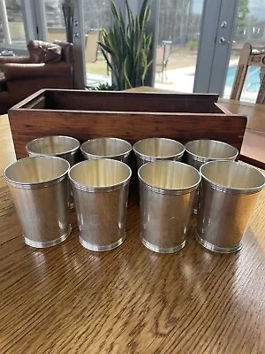 Vintage Sterling Silver DERBY Mint Julep Cups(8)MANCHESTER With Engraving G Or C • $1400