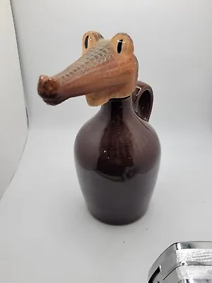 Vintage Japanese Art Deco Jug Alligator Stopper Great Gift! • $50