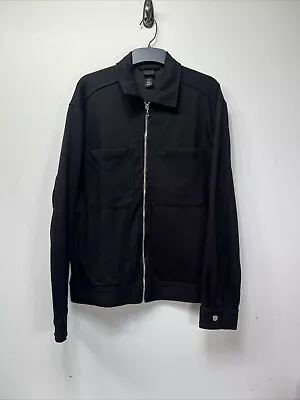 H&M Black Collard Zip Up Jacket Size M • $19.99