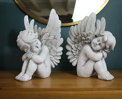 Garden Ornaments Angel Cherub Sculpture Home Decor Secret Fairy • £12.95