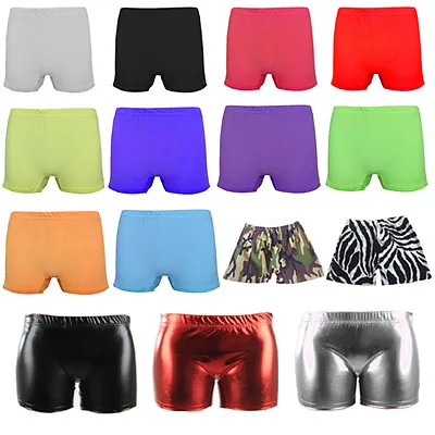 £3.99 • Buy Girls KIDS Ladies Neon Metallic Hot Pants Summer Shorts Dance Gym Tutu  Pant