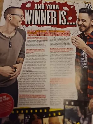 Linkin Park Chester Bennington / Halestorm Lzzy Hale A4 Poster Kerrang Magazine • £3.49