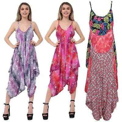 £4.80 • Buy Ladies Baggy Sleeveless All In One Cami Romper Playsuit Harem Style Jumpsuit