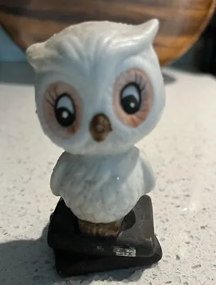 Owl Weather Forecaster Figurine Ceramic  1975 Enesco Made In Japan  3-1/2  T • $9.99