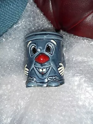 £12.99 • Buy VINTAGE RETRO 1980s CERAMIC DUSTY BIN MONEY BOX TED ROGERS 3-2-1 MONEYBOX