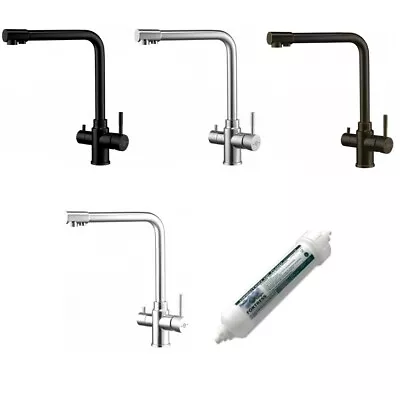 FilterLogic Azores 3 Way Kitchen Drinking Water Filter/Mixer Tap W/ FREE System • £99.99