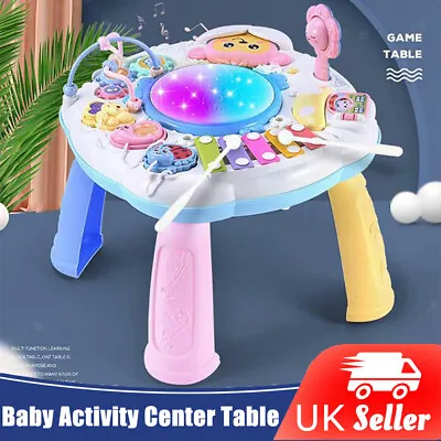 Baby Play Learn Activity Center Table Musical Toys Toddler Early Education Gift • £17.90