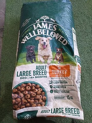 James Wellbeloved Large Breed Dog Food. Hole In Bag. Best Before 08/2024. 15kg • £31.31