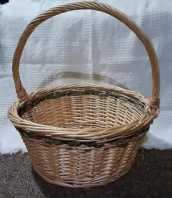 18 X18  Large Woven Basket With Handle.  • $15