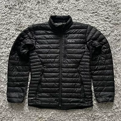 Rab Men's Microlight Down Jacket Black Size M RRP £200 • £79.99