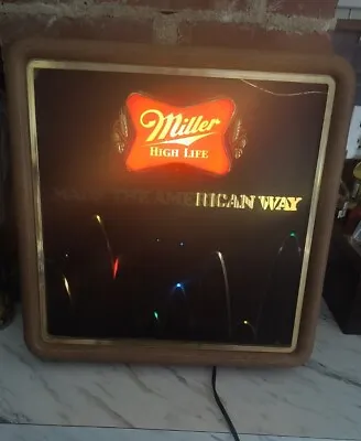 Vintage 1985 Miller High Life Bouncing Ball Motion Light-made The American Way • $200