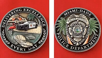 Black Miami Dade Police Department Challenge Coin • $12.50