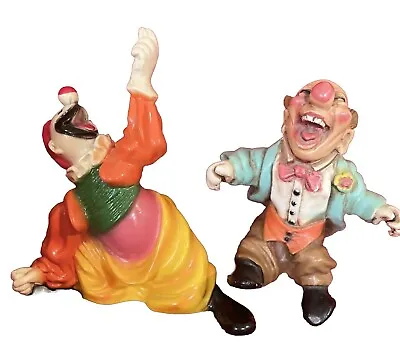 Set Of 2 Vintage Universal Statuary Corp Clown Figurines 1977 #535 & 1971 #617 • $35