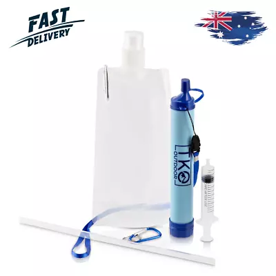 4 Stage Personal Water Filter Straw Emergency Drink Hiking Water Life Survival • $34.79