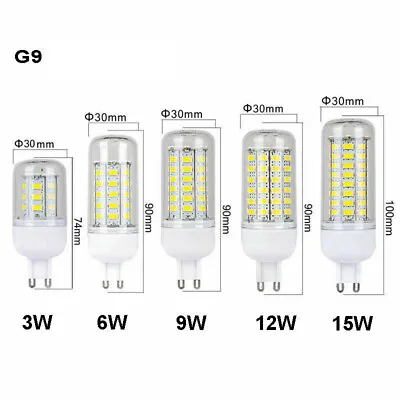 LED Corn Light Bulbs E12 E27 G9 GU10 Screw Base White Lamp 6W 12W 15W 110V 120V • $2.50