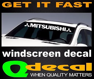 Mitsubishi Logos Windscreen Car 4x4 Sticker 100cm • $21.90
