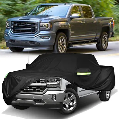 For GMC Sierra 1500 Crew Cab Pickup Truck Cover Sun Rain Dust Water-Resistant • $65.02