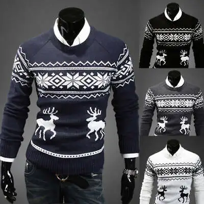 $42.31 • Buy Fashion Men Christmas Sweaters  Men Sweater Deer Pullovers Sweater