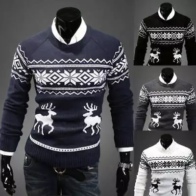 $42.31 • Buy Fashion Men Christmas Sweaters  Men Sweater Deer Pullovers Sweater
