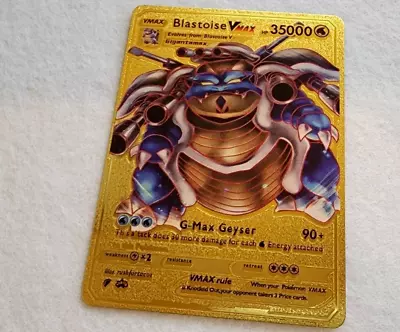 $5.99 • Buy Blastoise VMAX Gold Foil Pokemon Card RARE Holo GX Pack Fresh Right To TopLoader