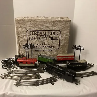 Vintage 1950’s Marx MarLines  Stream Line Steam Type Electrical Train Set AS IS • $200