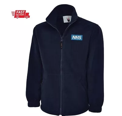 Nhs Fleece Jacket Full Zip Micro Fleece Jacket With Embroidery Logo Uniform • £16.99